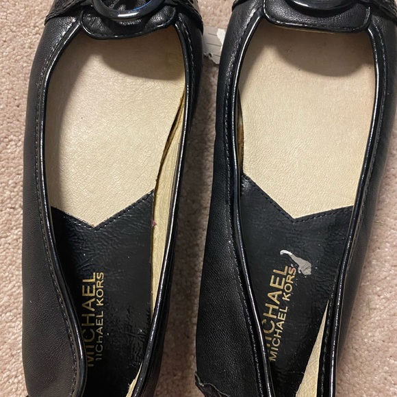 Michael Kors monogram black slide on flats sz 6.5 - Picture 5 of 6